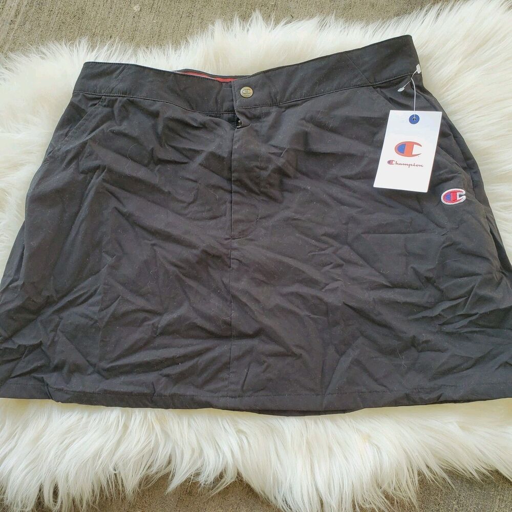 Champion Black Athletic Campus Skirt Size 16 NWT